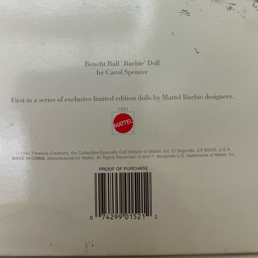 BENEFIT BALL Barbie Classique Collection Doll First in Series by Mattel NIB - Picture 4 of 6